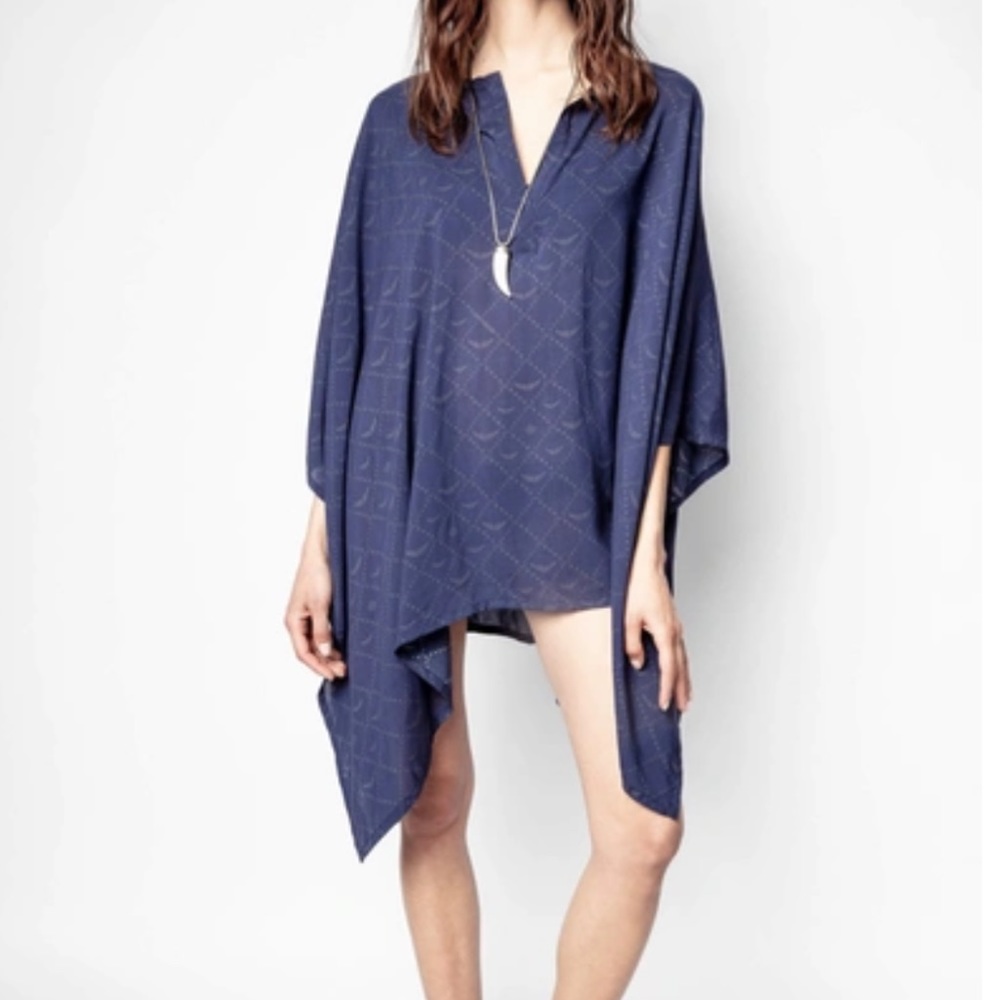 Zadig & Voltaire Short Kaftan Coverup Navy